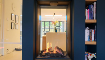 Openhaard met doorkijk