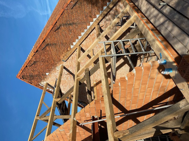 Eiken kapconstructie.