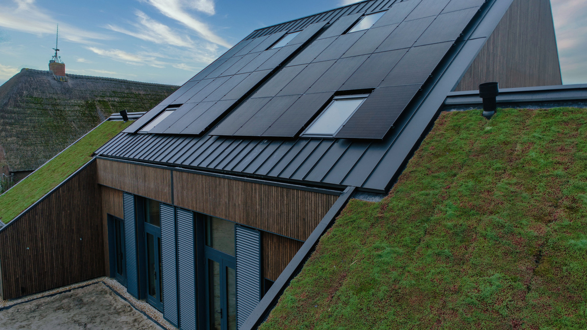 Achtergevel (zink/sedum)